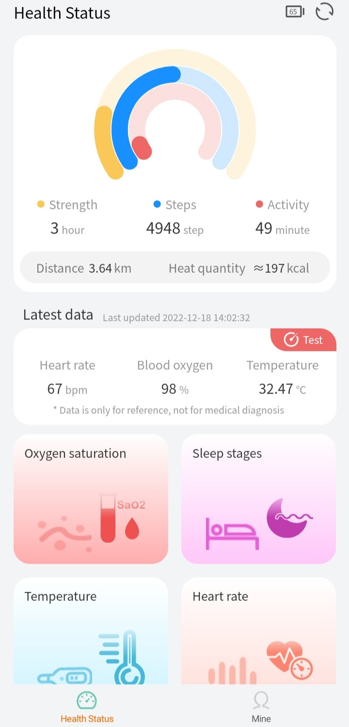 Smart Ring Sleep Tracker Fitness Tracker Ring Health Smart Ring With Heart Rate Monitor, Thermometer With NFC Box Lid