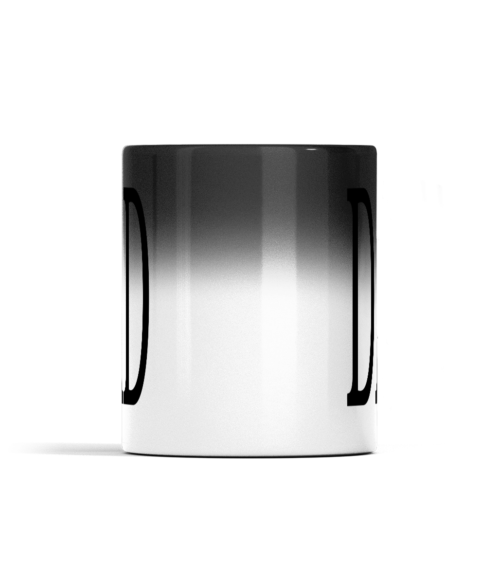 11oz DAD Colour Changing Mug For Tea, Coffee Or Hot Drinks Black Colour When Cold DAD Appears And Turns To White Tea Cup