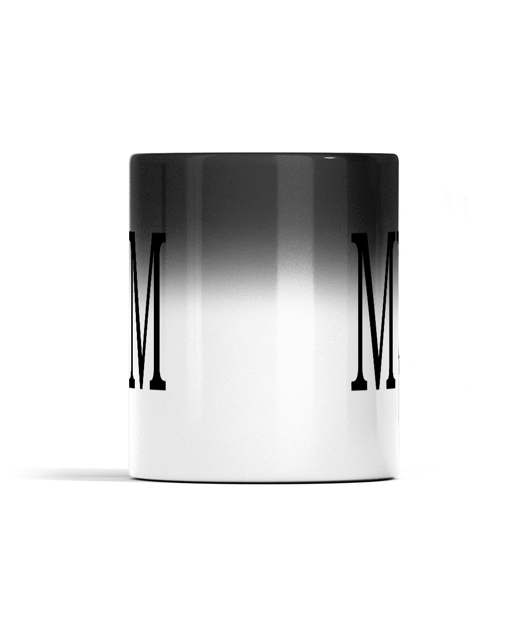 11oz MUM Colour Changing Mug For Tea, Coffee Or Hot Drinks Black Colour When Cold MUM Appears And Turns To White Ceramic Tea Cup When Warm