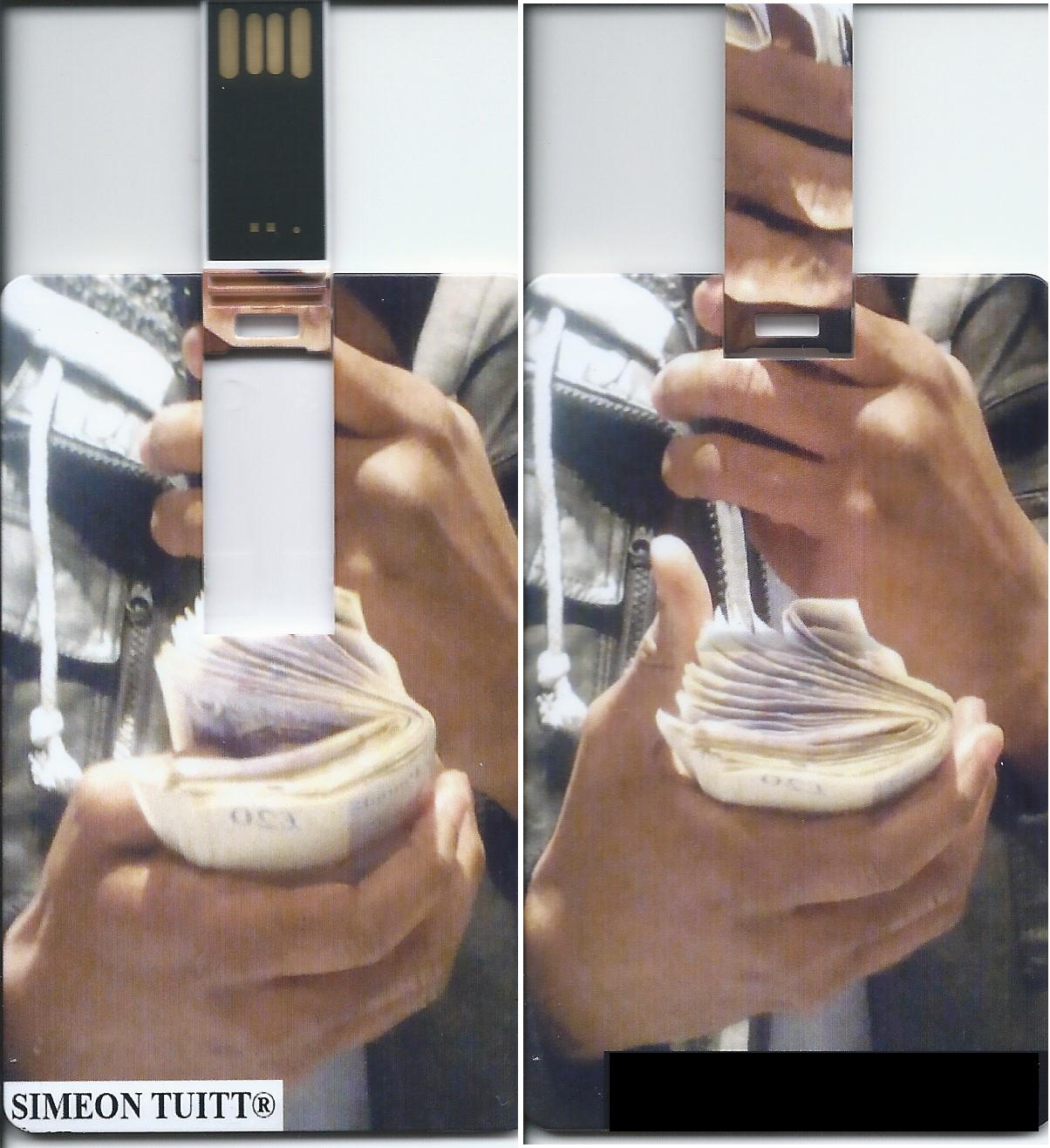 SAMPLE SIMEON TUITT Design 1GB USB Memory Stick Flash Drive Backup Credit Card USB
