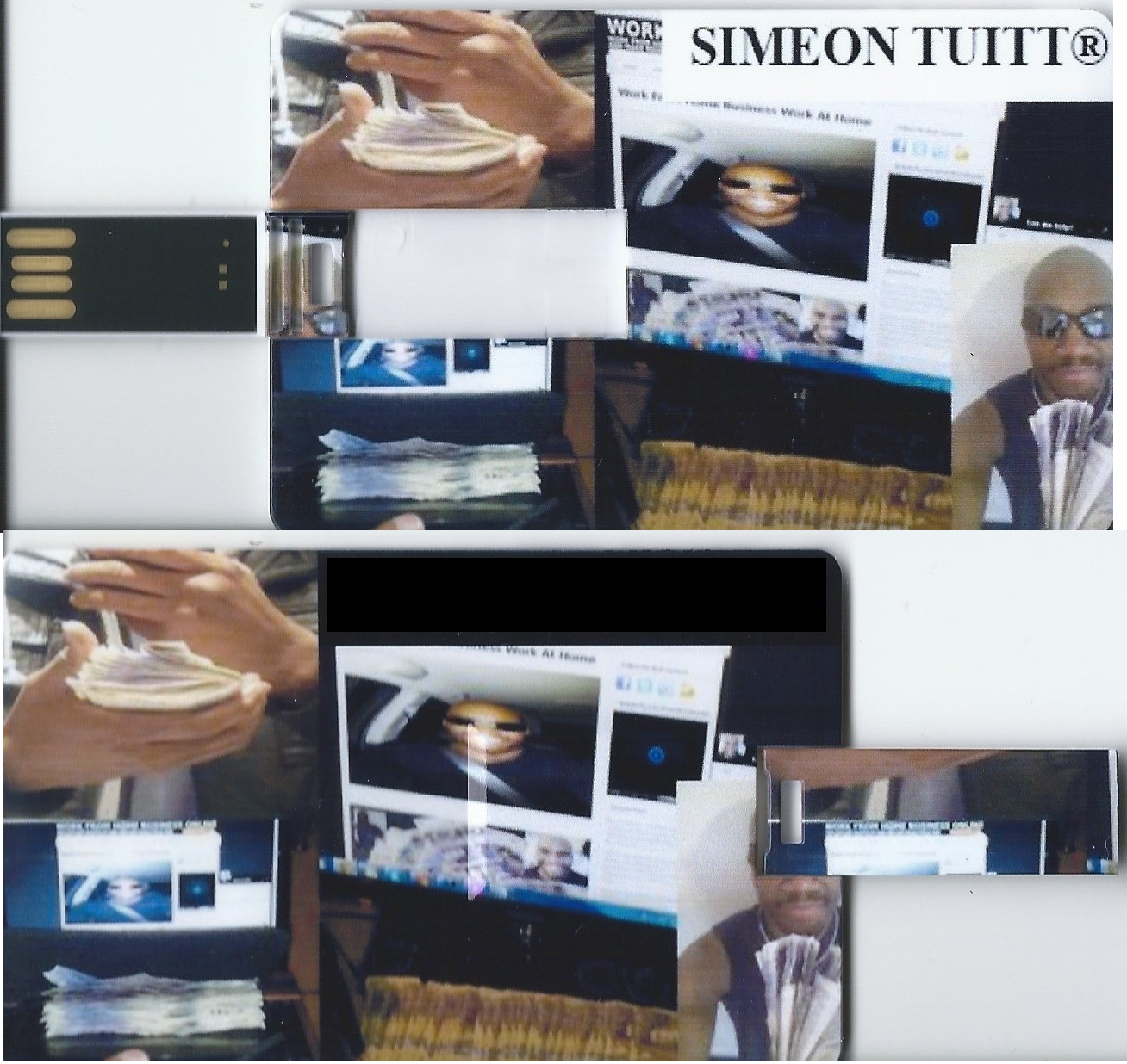 SAMPLE SIMEON TUITT OFFICE Design 1GB USB Memory Stick Flash Drive Backup Credit Card USB