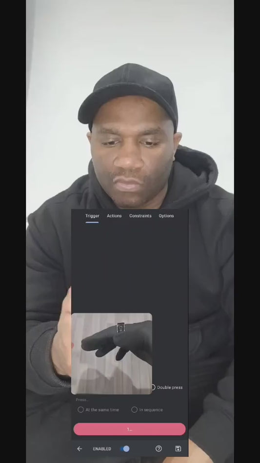 TUITT Smart Ring for Mobile Selfie Ring Camera Photo Taking and Music Play, Pause, Skip, Music Remote Control, Mobile Device Compatible Bluetooth Remote Control with NFC Box Lid