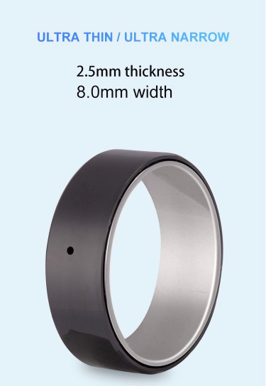 TUITT Smart Ring Sleep Tracker Fitness Tracker Ring Health Smart Ring With Heart Rate Monitor, Thermometer, Pedometer, Step Counter With NFC Box Lid